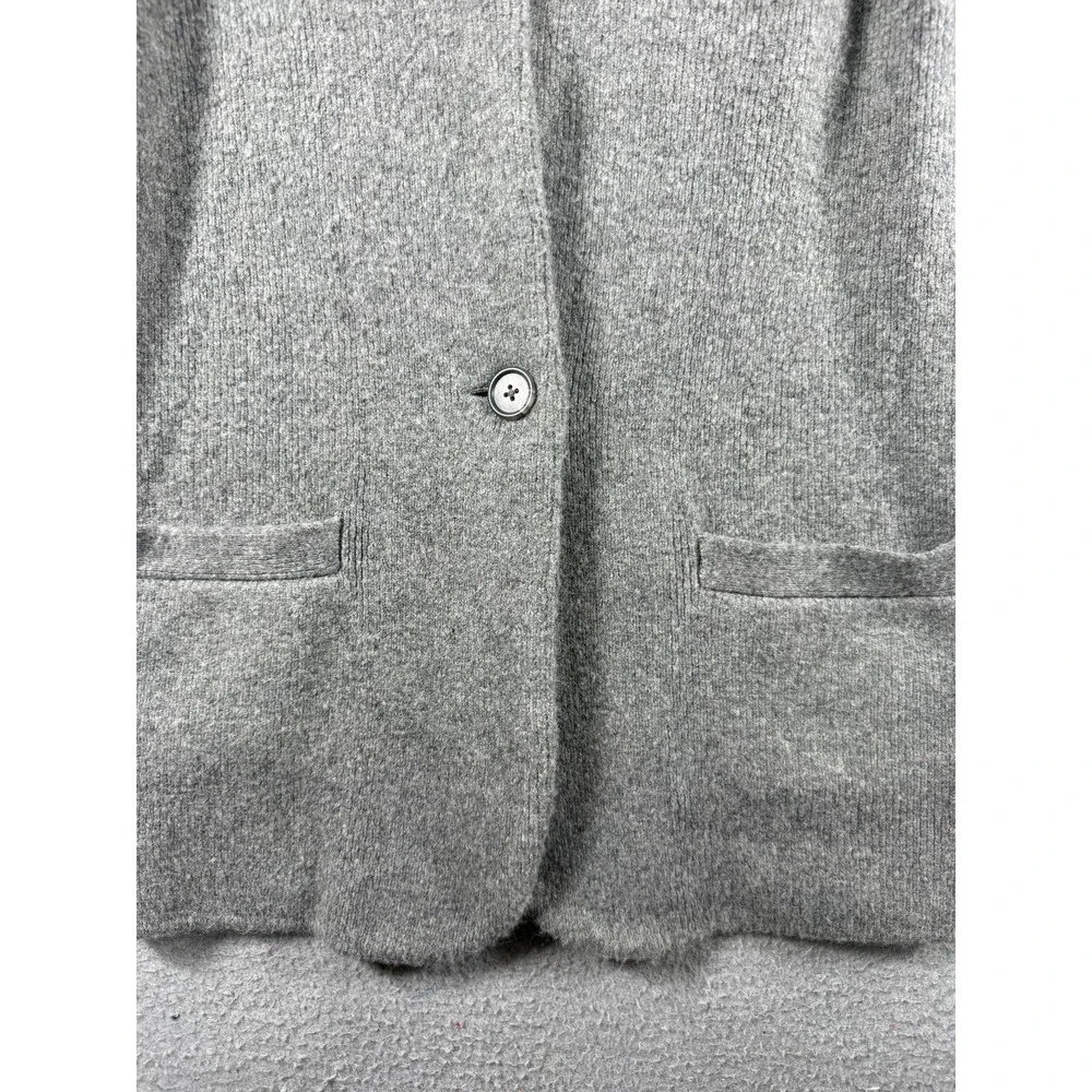 J Crew‎ Gray Oversized Cardigan Blazer Sweater Womens XXS 2XS Wool Blend Preppy